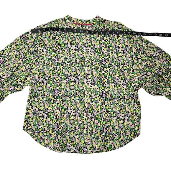 Maeve By Anthropologie Floral Print Multi-Color Long-Sleeve Blouse Size Small - Picture 10 of 13